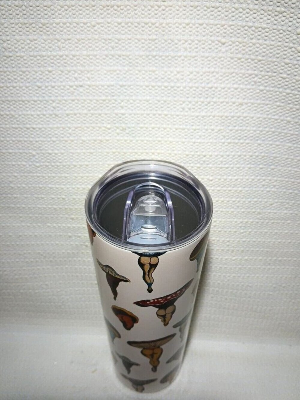 20 oz Stainless Steel Tumbler Set – Mushroom Legs Print – Slim Tall Insulated Cu - Picture 5 of 6